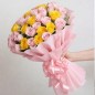 beautiful  40 yellow and pink roses bouquet arrangement
